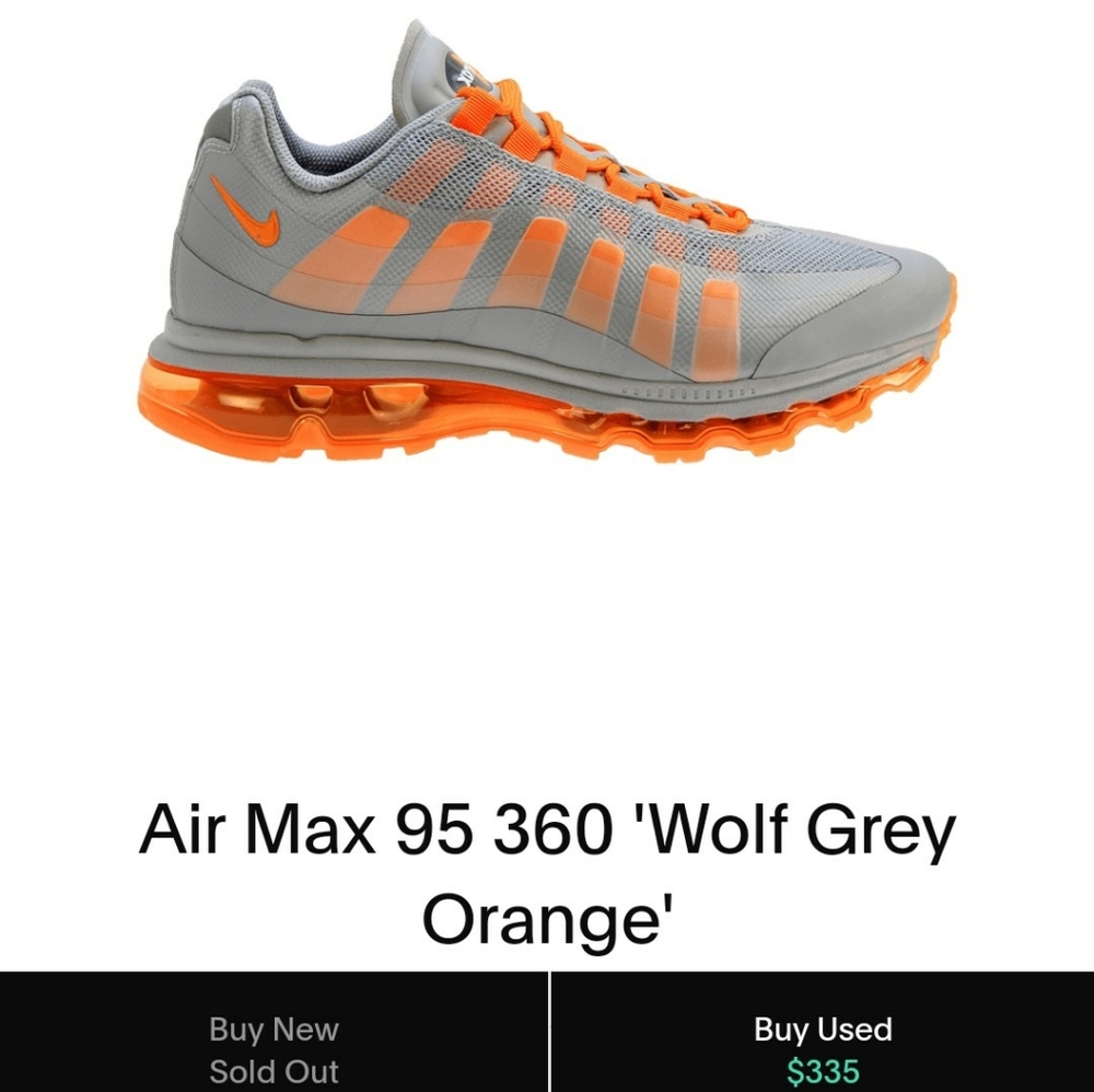 nike air max 95 360 wolf grey shoes